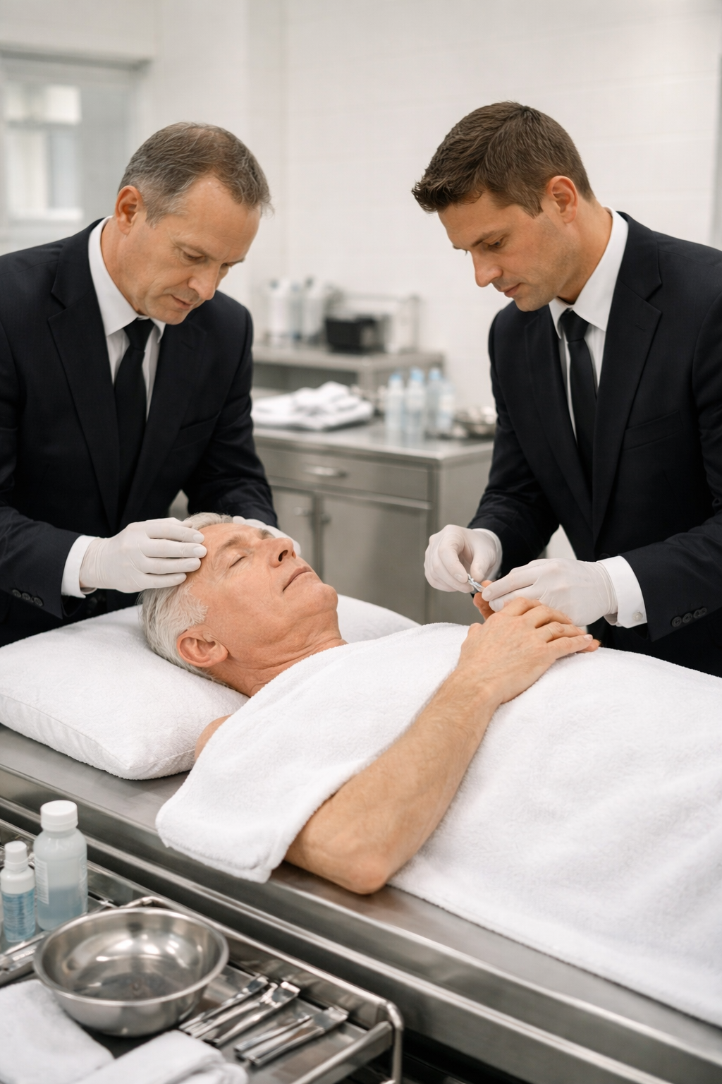 La toilette mortuaire expliquée simplement : étapes, lieu, intervenants, adaptations religieuses et ce que la famille peut demander dans le respect du défunt.